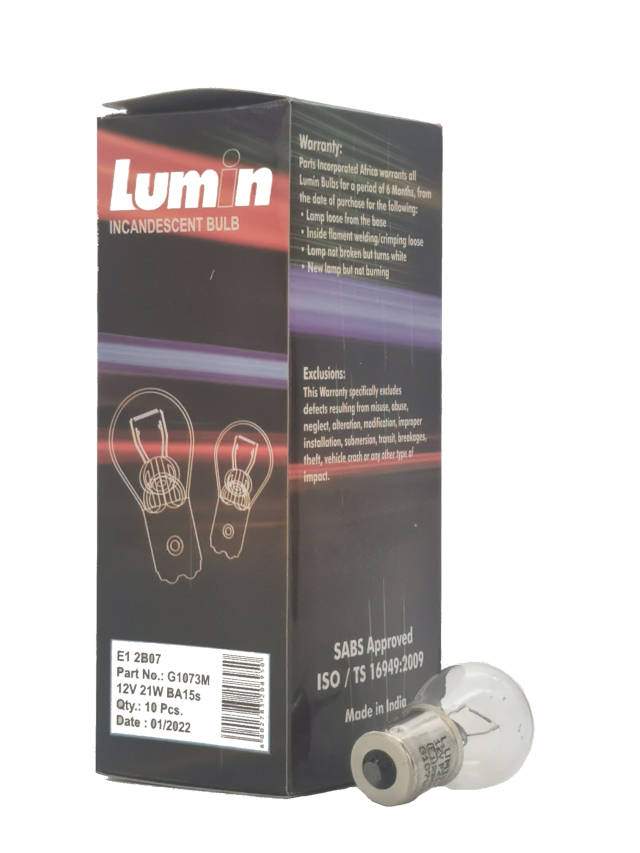 G1073 12V 21W Single Contact Bulb - Image 2