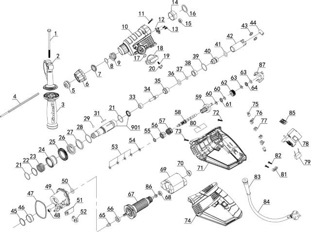 Einhell rotary hammer TC-RH 800 E - Image 7