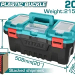 TOTAL Tools 20" Plastic Tool Box
