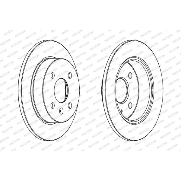 Ferodo DDF1043X Rear Brake Disc for Opel Astra