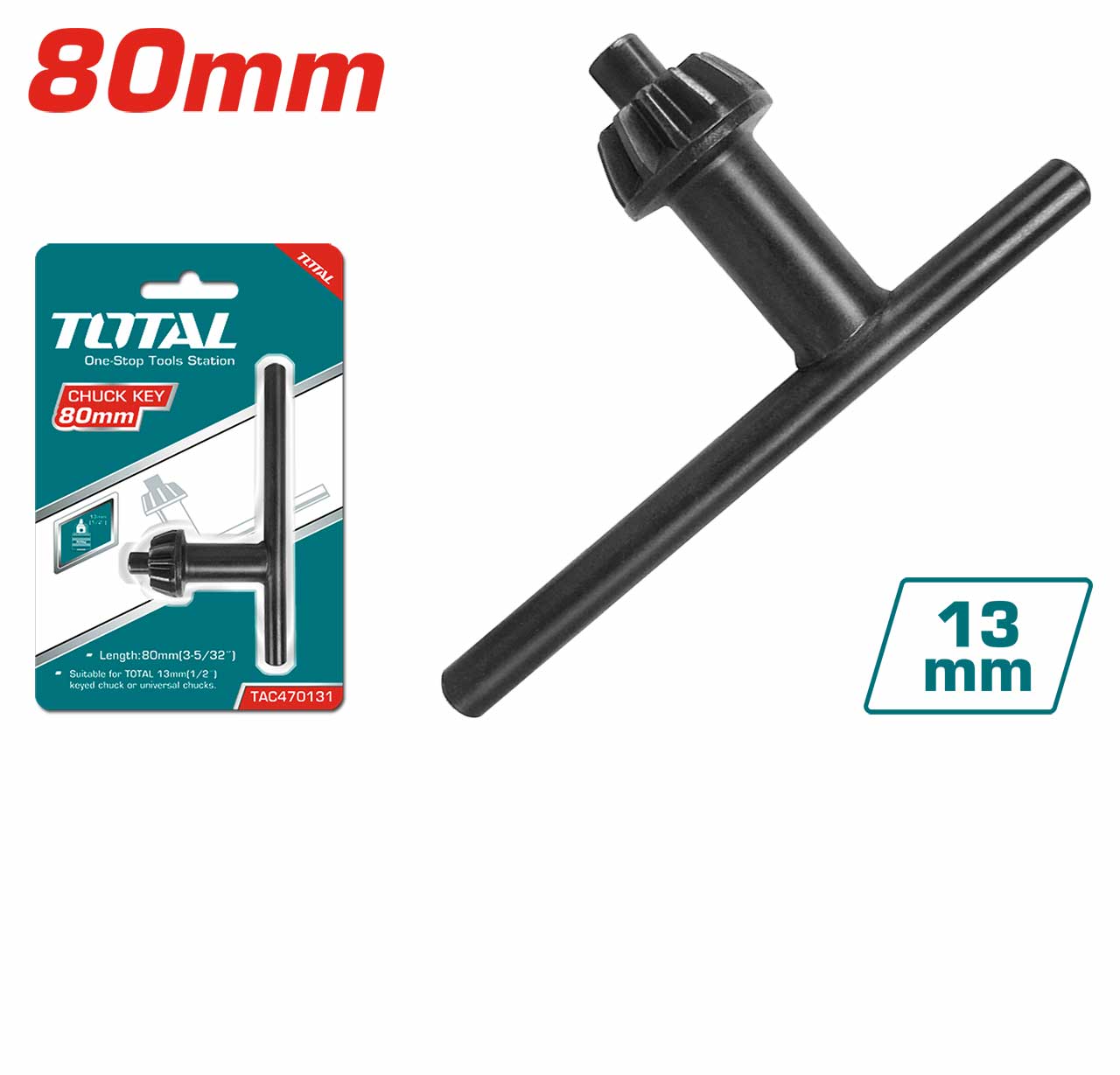 TOTAL Chuck Key 13mm TAC470131