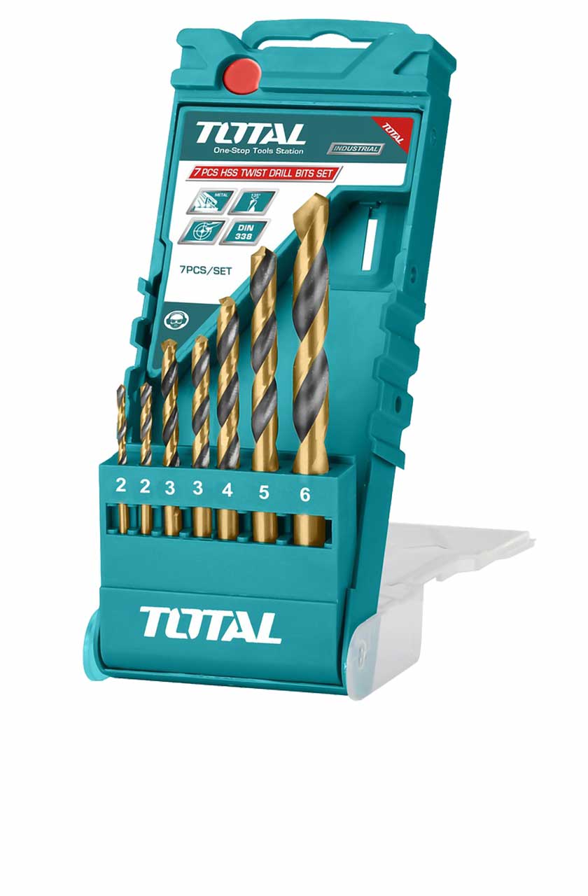 TOTAL Drill Bits HSS Twist 7ps TACSD0075