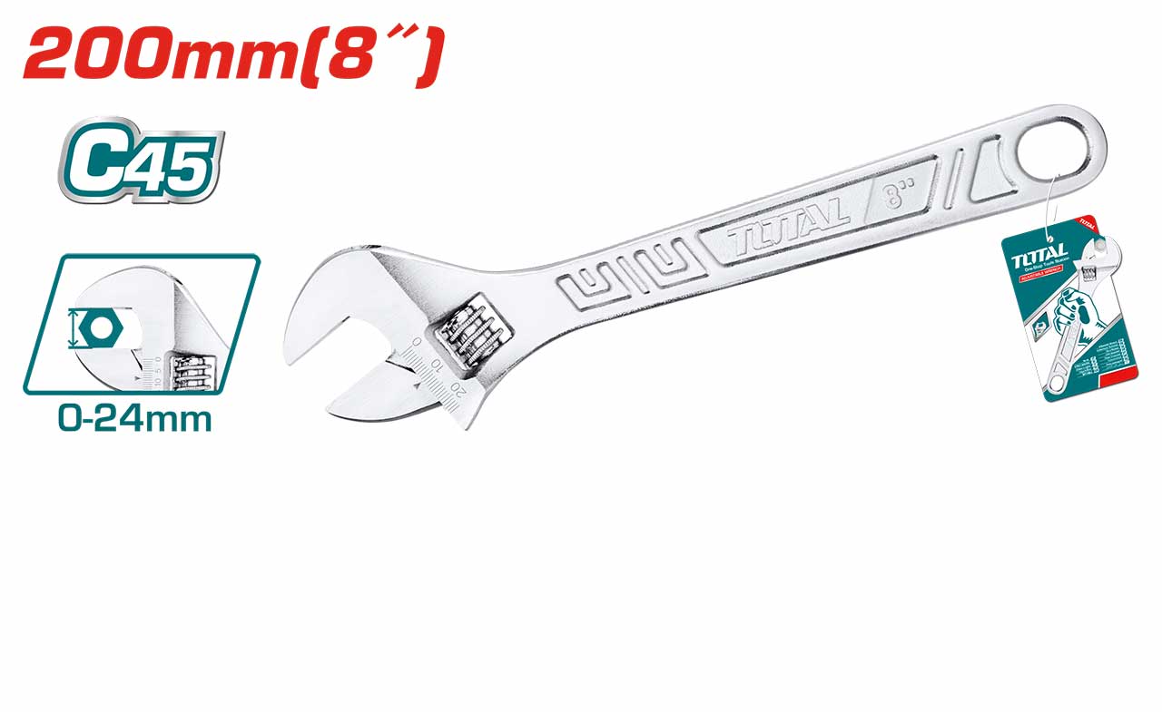 TOTAL Wrench Adjustable 200mm IND THT101083