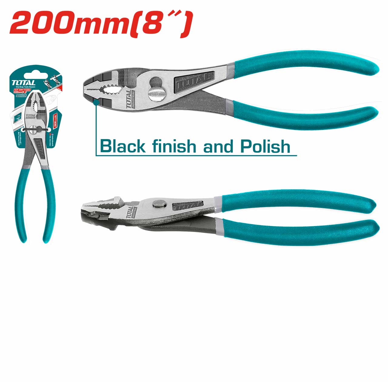 TOTAL Pliers Slip Joint 8/200mm THT118082