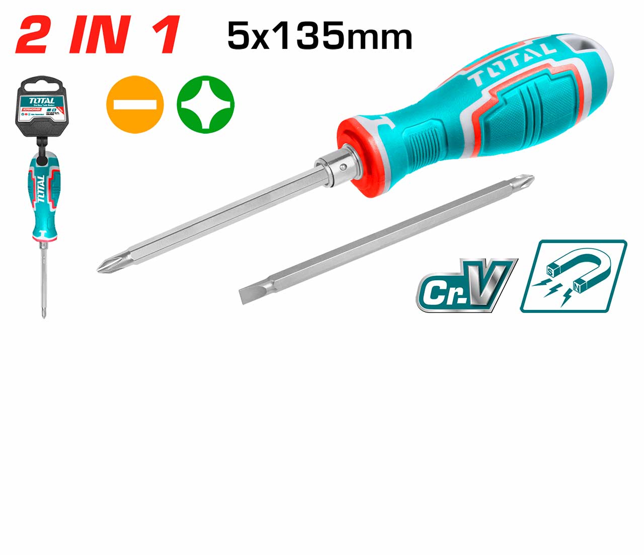 TOTAL S/Driver Set 2-in-1 Long THT250226
