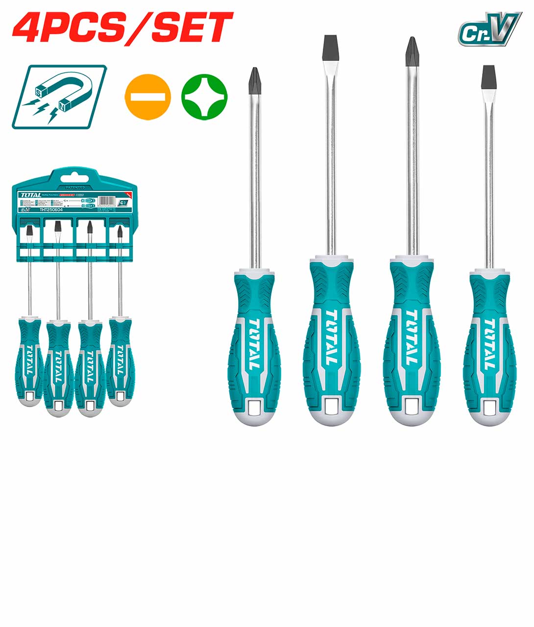 TOTAL S/Driver Mater CRV 4pcs THT250604