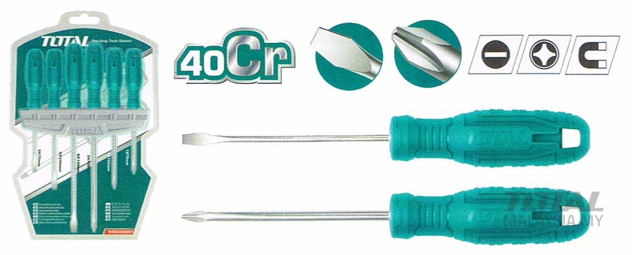 TOTAL S/Driver 6pcs THTDC250601