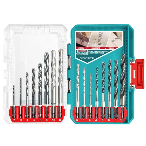 TOTAL Drill & Screwdriver Bit Set 16 Piece TACSD3165