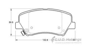 Safeline D3946S Front Brake Pads Hyundai i20 Kia Rio
