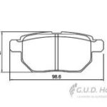 Safeline D4103S Rear Brake Pads Toyota Corolla Quest