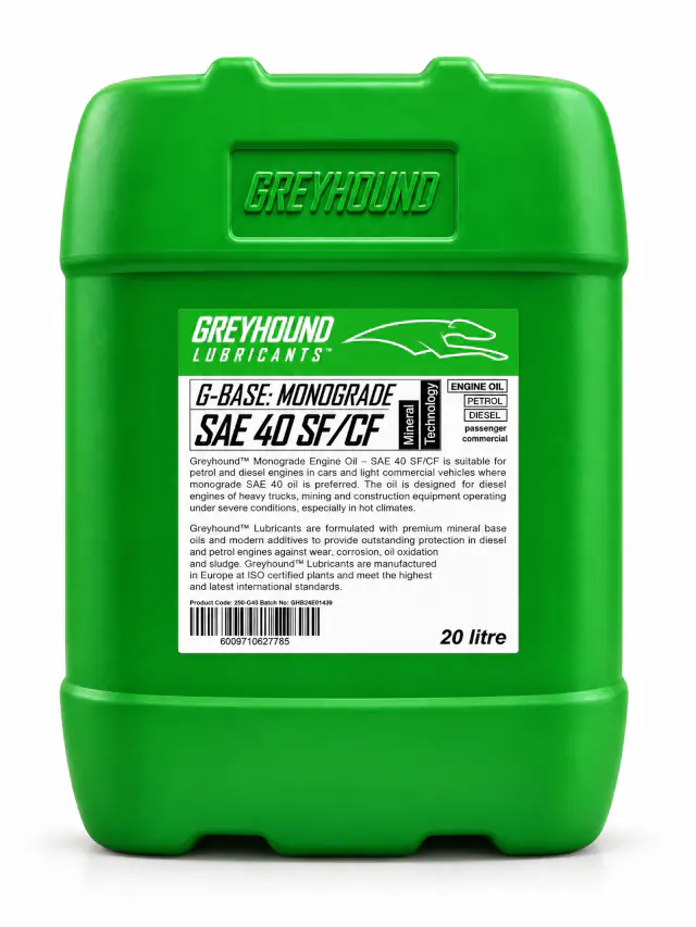 Greyhound Monograde Engine Oil SAE 40 SF/CF 20L