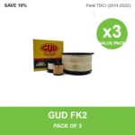 GUD FK2 filter kit 3 pack for Ford TDCI (2011-2022)