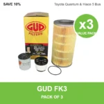 GUD FK3 filter kit 3 pack for Toyota Quantum & Hiace 5 Bus
