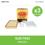 GUD FK52 filter kit 3 pack for Isuzu KB250