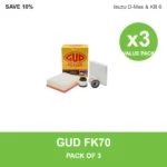 GUD FK70 filter kit 3 pack for Isuzu D-Max & KB 6