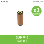GUD M13 oil filter 3 pack for VW Golf 4, Audi