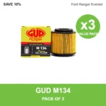 GUD M134 oil filter 3 pack for Ford Ranger Everest