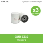 GUD Z230 oil filter 3 pack for Toyota Land Cruiser/Hiace/Dyna