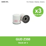 GUD Z350 oil filter 3 pack for For Nissan, Mazda, Subaru