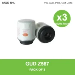 GUD Z567 oil filter 3 pack for VW, Audi, Polo, Golf, Jetta