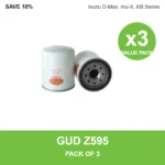GUD Z595 oil filter 3 pack for Isuzu D-Max, mu-X, KB Series