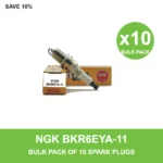 NGK BKR6EYA-11 spark plug bulk pack of 10