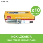 NGK LZKAR7A spark plug bulk pack of 10