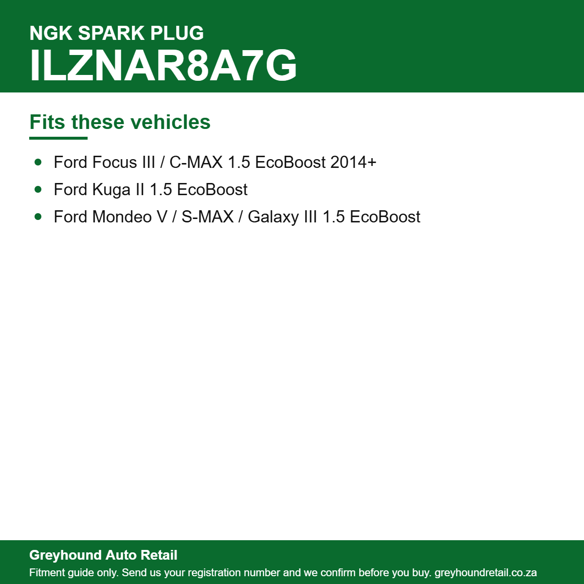 NGK ILZNAR8A7G Spark Plug vehicle fitment list