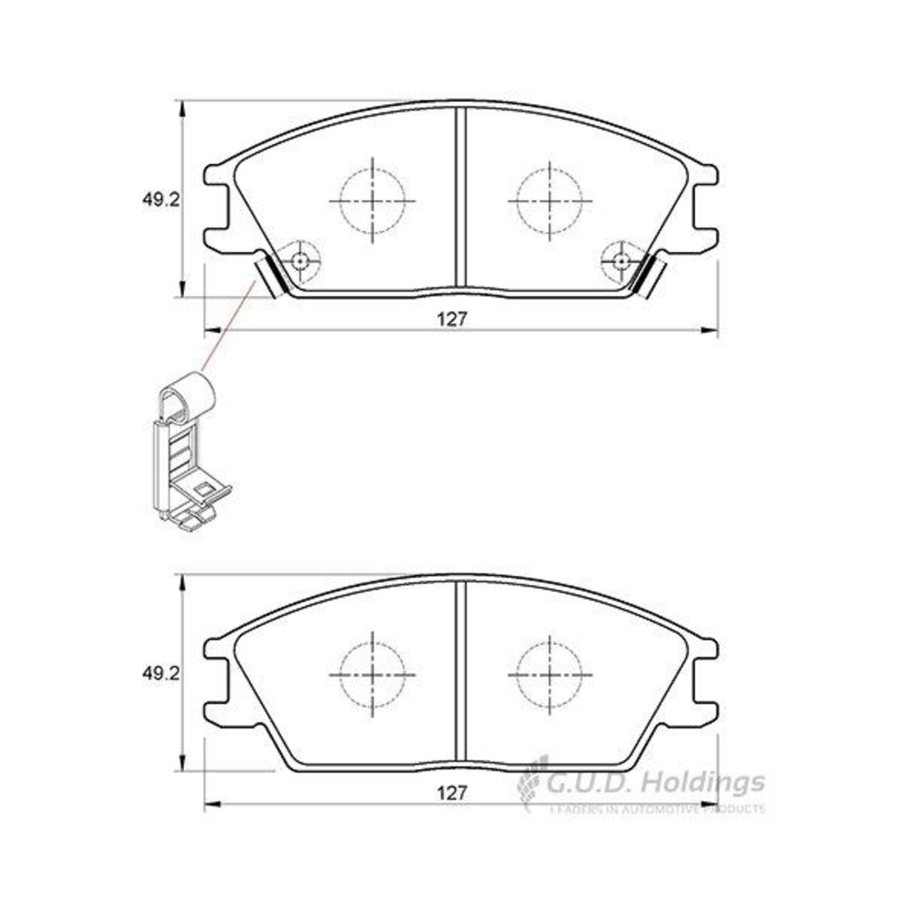 Safeline D3047S front brake pads for Hyundai Accent & Getz