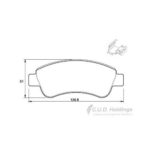Safeline D3444S front brake pads for Citroën C2, C3, C4, Berlingo & Peugeot 206, 207, 208, Partner