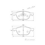 Safeline D3454S front brake pads for Ford EcoSport, Focus, Kuga & Mazda 3