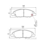 Safeline D3573S front brake pads for Nissan Tiida, Livina, Micra & Toyota Yaris
