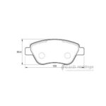 Safeline D3799S front brake pads for Fiat Panda, Doblo, Stilo, Opel Corsa D & Proton