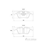 Safeline D4066S rear brake pads for BMW 1, 2, 3 & 4 Series F20, F30, F32