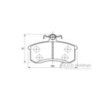 Safeline D982S front brake pads for Nissan 1400 Bakkie, Sentra N13 & N14, Sabre